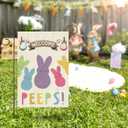 5 x Welcome Easter Garden Flag for Outside 1218, Bunny Banners Spring Garden Flag Double Sided Burlap Yard Flag Outdoor Farmhouse Decoration