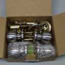 BESTTEN 2 Pack Keyed Same Exterior Door Knobs and Single Cylinder Deadbolts Combo Set, Keyed Alike Entry Door Knobs with Locks and Keys for Entrance and Front Door, Satin Nickel