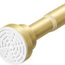 Gold Tension Curtain Rod 30-63Inch, Spring Curtain Rod No Drilling Adjustable Curtain Rod for Windows 7/8" Expandable Curtains Rods Tension Rods for Bathroom,Closets,Doorway,Kitchen