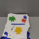 Maitys 16 Pack Apron Shape Art Paint Party Favor Bags Colorful Paint Splatter Paper Goodie Treat Bag with Handle for Art Themed Birthday Party Back to School Gift Baby Shower Supplies