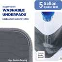 Accompagner Incontinence Bed Pads Washable Waterproof, Ultra-Absorbent Reusable Underpads for Diaper Changing, Nursing, Bedridden, Adults, Seniors, Kids and Dogs (Dark Gray, 24"x24"(Pack of 4))
