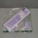 Wireless Keyboard and Mouse Combo, Full-Sized Wireless Keyboard and Adjustable DPI Mouse, 2.4GHz USB Receiver, Silent Keyboard and Mouse for PC, Windows, MAC, Desktop, Laptop(Purple)