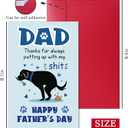 5 x Funny Fathers Day Card for Him, Happy Father's Day Card Gift for Dog Dad from Daughter Son Kids Wife, Gifts for Men Who Love Dogs