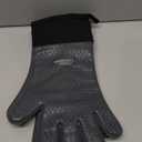 GEEKHOM BBQ Gloves Heat Resistant Oven Mitts - Silicone Grilling Gloves with 13.7" Arm Protection - Waterproof Pot Holder Non-Slip for Men & Women, Kitchen Outdoor Cooking, Baking, Camping, Gray (One Size Fits Most)