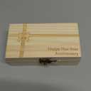 1 Year Anniversary Keepsake Gifts for Him Happy One Year Paper Wedding Anniversary Presents Engraved Pocket Knife with Wood Box Valentine's Day Wedding Birthday Gifts for Men Husband