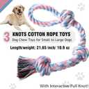 XIGOU Indestructible Dog Toys - Tough Puppy Chew Toys for Aggressive Chewers, Dental Cleaning Tug of War Toy, Great for Small to Large Breeds