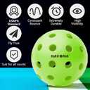 Navona 48 Pack Premium 40-Holes Outdoor Pickleball Balls, Meet USAPA Official Requirement, Perfectly Balanced, High Bounce True Flight, Durable Outdoor Pickleball Set, 2.9"