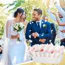6 Set Wedding Confetti Cone Holder Box Each Includes 30 Pieces of Cone Papers and 30 Holes for 30 Confetti Cones Box Party Confetti Cone Kraft Stand Tray Box for Wedding Party Candy Flower(White)
