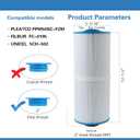 5CH-502 Replaces Marquis Spa Filter, Compatible with PPM50SC-F2M, FC-0195, Marqui spa 20041, 20091, 370-0237 2" Male Fine Thread 50 sq.ft. C-5303 Model Hot Tub Filter 2 Pack
