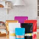 FireKylin 100 Pack Smell Proof Bags 6.3" x 9.4", Resealable Bags with Matte Window, Foil Pouch Stand Up Sealable Bags for PackagingWhite