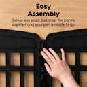 IRIS USA Dog Playpen 24" 4-Panel Puppy Playpen, 35 x 35 x 24, Dog Playpen, Dog Play Pen Indoors, Pet Fence, Puppies/Small Dogs, Black