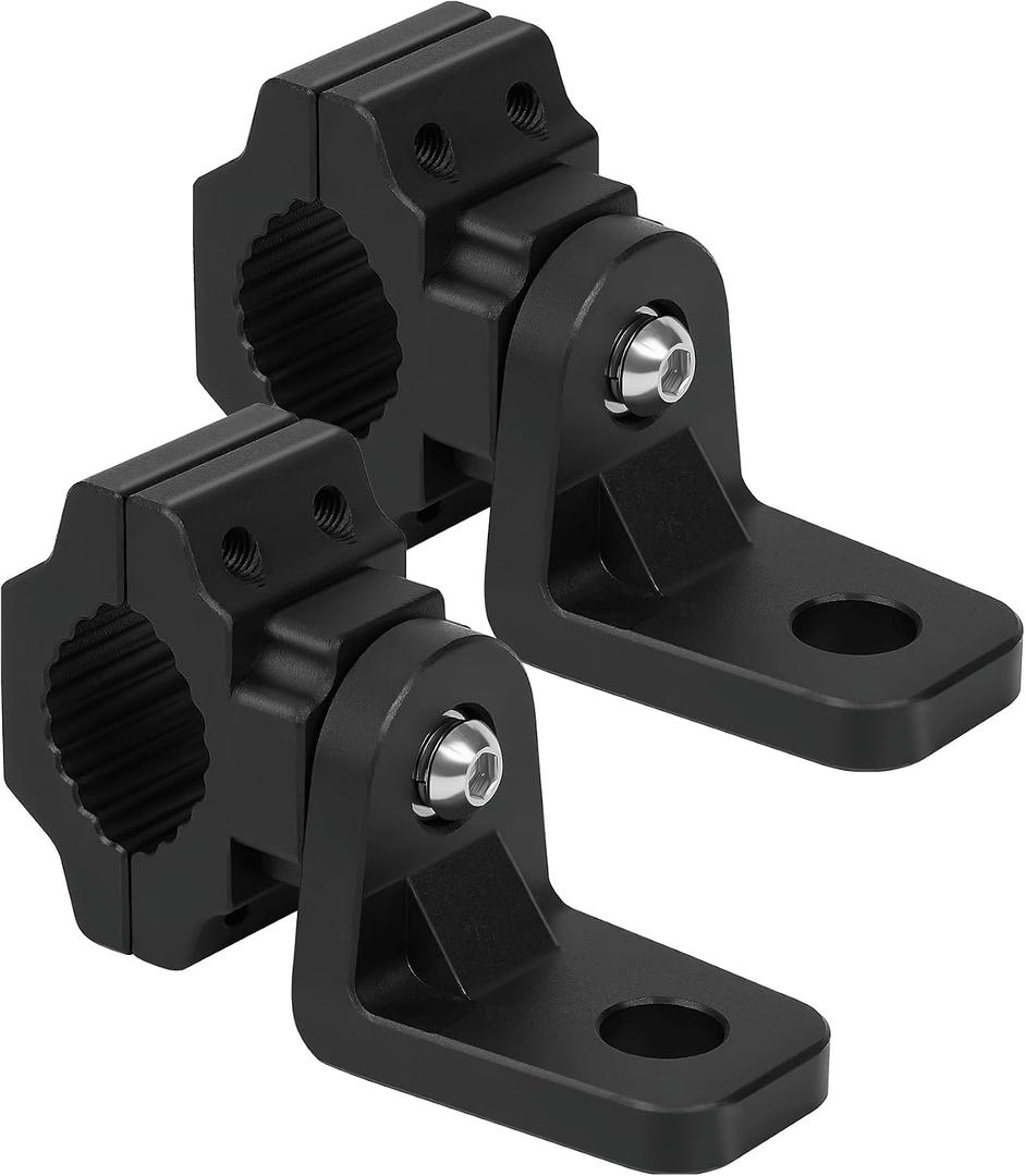 ZIDIYORUO Whip Light Mounts for ATV, Quad Light Mounts Fit 0.875", 1", 1.125" Rack Bars and Bandlebars, Adjustable Mount Made of Alloy Aluminum, Easy Installation (2 pcs Black)