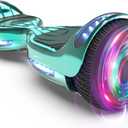 Hoverboard Certified HS2.01 Bluetooth Flash Wheel with LED Light Self Balancing Wheel Electric Scooter (Turquoise)