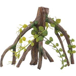 AQUA KT Reptile Corner Climbing Branch with Plant Snake Climb Tree for Bearded Dragon Lizard Hermit Crab Crested Gecko Leopard Chameleon Frog Terrarium Habitat