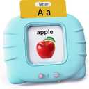 Lapare Audible Learning Toy with Music for Toddler Age 1 2 3 4 5, 520 Sight Words Flash Cards Kindergarten Toy for Boys to Learn Alphabet Number Color Shapes and More (Cyan)