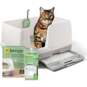 Purina Tidy Cats Litter System, Non-Clumping, Breeze XL All-in-One Odor Control & Easy Clean Multi Cat Box - 18 lb. Box