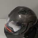 SPARK DOT Approved Modular Flip-Up Dual Visor Motorcycle Full Face Helmet for Adults Men & Women (Carbon Fiber, Large)