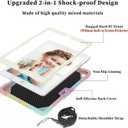 HOGENL for iPad 9th 8th 7th Generation Case for Kids Girl with Pencil Holder, for iPad 10.2 Case with Butterfly Stand Shoulder Strap Shockproof Protective Cover, Multicolor (Colorful)