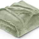 Utopia Bedding Fleece Blanket King Size Sage Green 300GSM Luxury Fuzzy Soft Anti-Static Microfiber Bed Blanket (90x102 Inch)