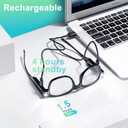 SKYWAY Reading Glasses Lighted Rechargeable Bright LED Readers with Lights Eyewear Clear Vision Unisex