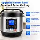 KINGBULL 14-in-1 Electric Pressure Cooker 6 Quart, Stainless Steel Multi Cooker with LCD Display, Slow Cooker, Rice Cooker, Steamer, Saut, Yogurt Maker, Warmer, DIY Mode, Black