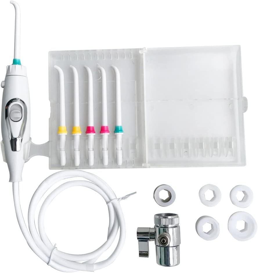 Water Flosser for Family Use, Oral Irrigator Non-Electric Safety Adjustable Faucet & Shower Spa, Water Pressure Dental Oral Care Tooth Cleaning.