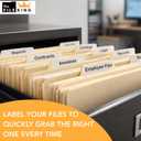 The File King 1/3 Cut File Folders Letter Size - 100 Pack | Manilla Folders 8.5 x 11 | Assorted 3 Tabs | Heavy Duty 11-Point Fiber | Made in USA | Undercut Front Style | Easy Labeling & Organization