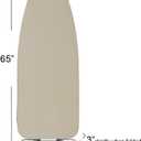 Household Essentials Wide Mega Ironing Board 4-Leg, Steel Top Pressing Station, Heat-Resistant Fiber Pad and Cotton Cover, Includes Sleeve Board and Iron Rest with Hanger Bar, Silver Frame