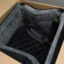 Dog Car Seat for Small Dogs,Detachable Washable Dog Booster Seat Under 30lbs, Pet Car Seat Travel Bed with Storage Pockets and Dog Safety Belt (Black/Grey)