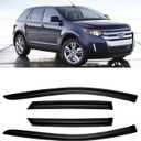 Window Rain Guards for 2007-2014 Ford Edge & 2007-2015 Lincoln MKX, Window Visor Guard Vent Wind Shade Deflector Rain Shield Protector Sun Visor 2008 2009 2010 2012 2013,Outside-Mount, 4 Pieces