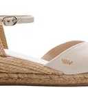 Viscata Pubol Espadrille Canvas Low Wedges with Ankle Strap Spain Handmade 2” Heel Women's Sandals with Breathable Organic Cotton Canvas and 100% Natural Jute for all Occasions: Casual, Work, Party Size 39 (8.5)