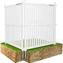 Air Conditioner Fence 2 Panels, 50" W x 50" H Outdoor Trash Can Fence, Easy Assembly Decorative Privacy Screen for AC Units & Pool Equipment