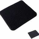 Yimiyaa Gel Seat Cushion, Double Thick Egg Gel Cushion for Pressure Pain Relief, Breathable Wheelchair Cushion Chair Pads for Car Seat Office Chair Black