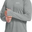 baleaf Men's Sun Protection Hoodie Shirt UPF 50+ Long Sleeve UV SPF T-Shirts Rash Guard Fishing Swimming Lightweight (Large, Style 1-gray)