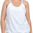 Ocean Blues Women's Plus Size Blouson Tankini Top Only Loose Fit Swimsuit 3XL Plus