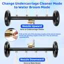 Tool Daily Undercarriage Pressure Washer Attachment 16 Inch, Dual-Function Undercarriage Cleaner for Power Washer and Garden Hose, Under Car Wash Water Broom with 3 Pieces Extension Wand, 4000 PSI