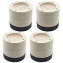 HANIHUA 4 Sets Furniture Risers Bed Risers (Beige), 1 inch or 2 inch Adjustable Round Bed Lifts Risers for Table, Sofa, Couch, Desk, Chair Risers Supports Up to 3,300 lbs