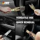 EWK 4 Pcs Metal Trim Removal Tool Set, Car Door Panel Clip Puller, Audio Board, Windows Pry Kit