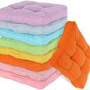 Gerrii 8 Pieces Floor Cushions for Kids Classroom Flexible Floor Seating Cushions Floor Pillows for Home School Kindergarten Daycare Nursery(Bright Color,Square)