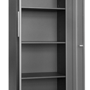 TCE Storage, Metal Cabinet, Perfect for Organizing Garage and Tools, Black/Grey