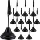 Skyygemm 11 Pcs Table Number Holders 3 Inch Place Card Holder with Alligator Clip Metal Table Card Holders Table Number Stands Table Sign Holders for Photos, Food Signs, Birthdays, Weddings (Black)