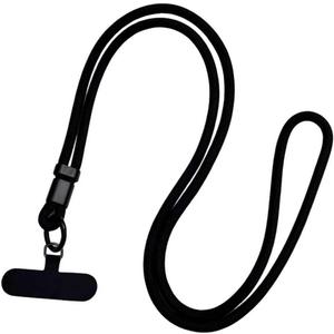 GAOLINGS 20 Color Phone Lanyard with Secure Clip, Trendy Adjustable Neck Strap for Phones, Keys, Badges, Universal Hands-Free Wrist phone gear, phone leash 01 (Black)