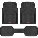Motor Trend FlexTough LITE Rubber Car Mats Full Set  All Weather Floor Mats for Trucks, Cars & SUVs  Automotive Waterproof Black Car Floor Mats for Cars Interior Accessories Universal TrimtoFit