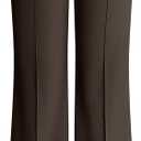 OQQ Women Wide Leg Pants High Waist Casual Pants Fall Clothes Outfits (Large, Darkbrown)