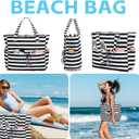LEDAOU Beach Bag Waterproof Sandproof Women Beach Tote Pool Bag with Zipper for Swim Gym Grocery Travel with Wet Pocket | Sandproof, with Zipper, for Gym, Grocery, Travel, with Wet Pocket