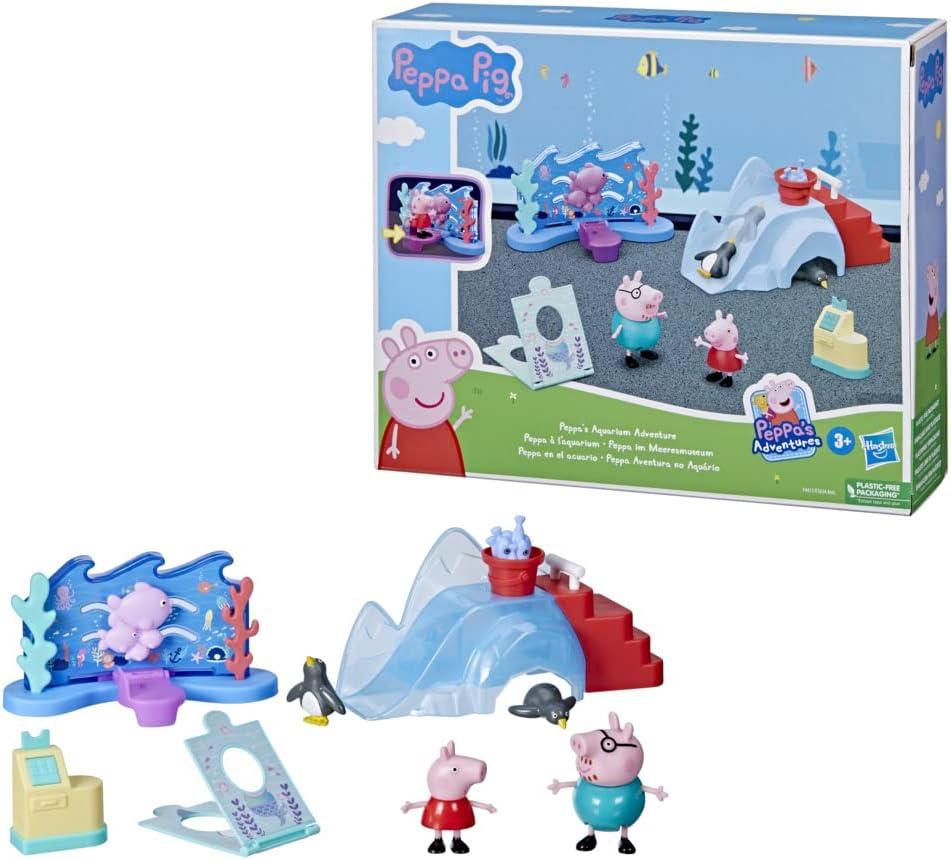 Peppa Pig Peppas Aquarium Adventure Playset Preschool Toy: 4 Figures, 8 Accessories Ages 3 and Up