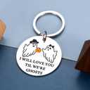 Valentines Gifts for Her Him, Keychain Boo Basket Stuff Basket for Him Couple Gifts Spooky Basket Stuffers For Boys Girls Ghost Anniversary for Boyfriend Girfriend Husband Wife Birthday