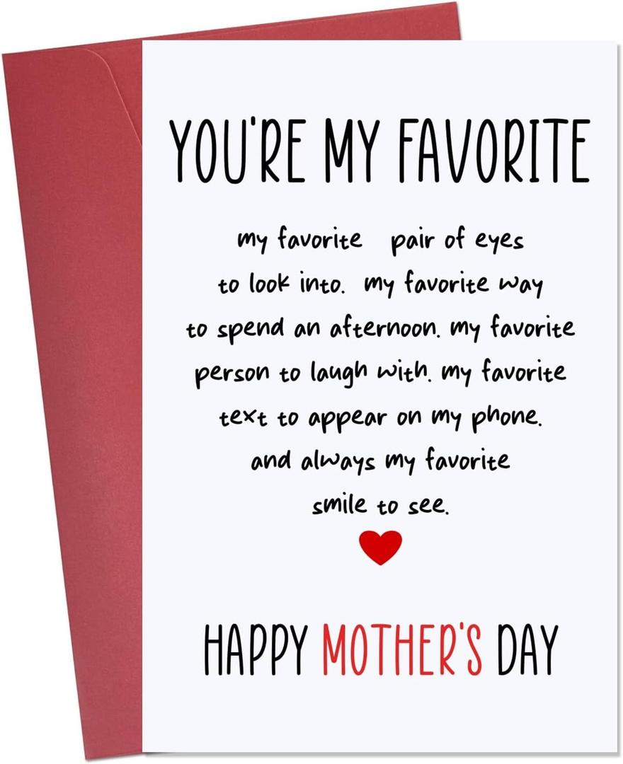 Ithmahco Mothers Day Card For Wife, Funny Mothers Day Card From Husband, Funny Birthday Gift For Wife from Husband (White CARD mom21 02)