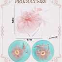 Girls Tea Party Fascinators Hats with Lace Gloves Pearl Necklace Earring Jewelry for Tea Party Wedding Accessories
