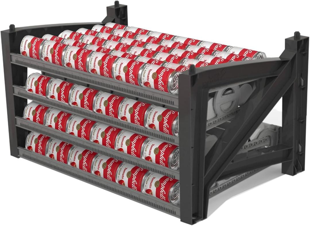 Shelf Reliance Cansolidator Max Small - 1-Pack Can Organizer for Pantry, Stackable Soda Can Storage for Kitchen, Holds 156 Cans of Food or Soda